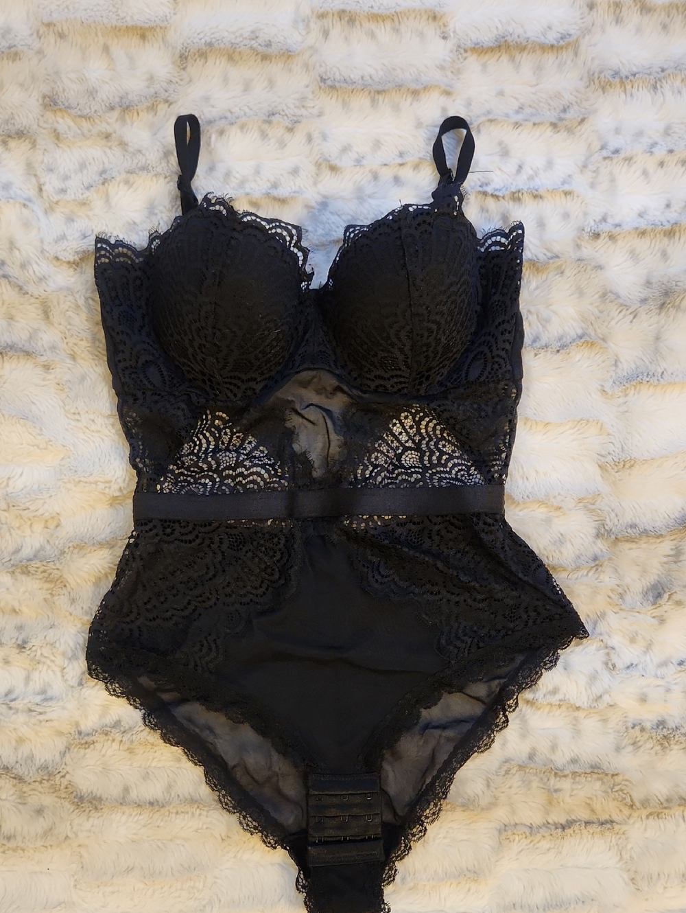 Black Lace Bodysuit Lingerie